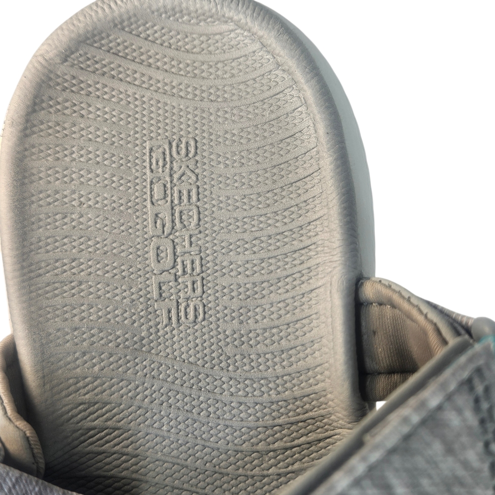 Skechers Gray Sandals with Teal Accents - Picture 2 of 8